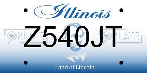 Z540JT Illinois License Plate