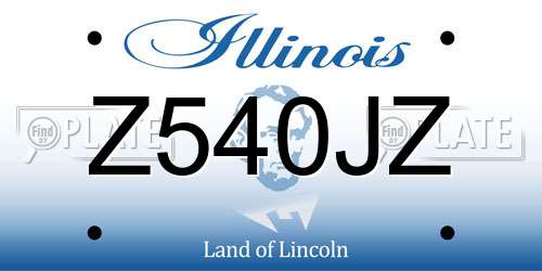Z540JZ Illinois License Plate