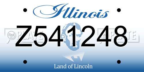 Z541248 Illinois License Plate