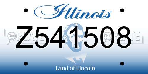 Z541508 Illinois License Plate