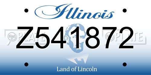Z541872 Illinois License Plate