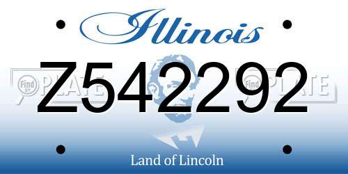 Z542292 Illinois License Plate