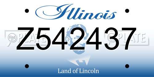 Z542437 Illinois License Plate