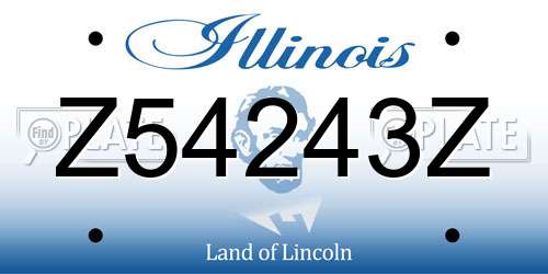 Z54243Z Illinois License Plate