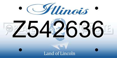 Z542636 Illinois License Plate