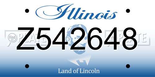 Z542648 Illinois License Plate