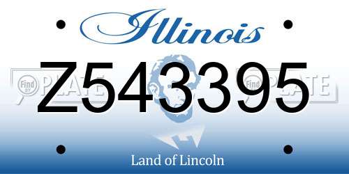 Z543395 Illinois License Plate