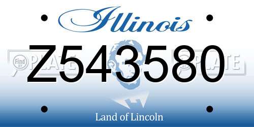 Z543580 Illinois License Plate