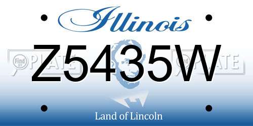 Z5435W Illinois License Plate