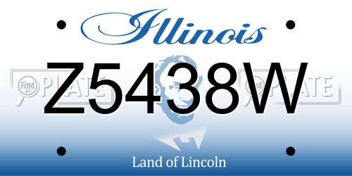 Z5438W Illinois License Plate