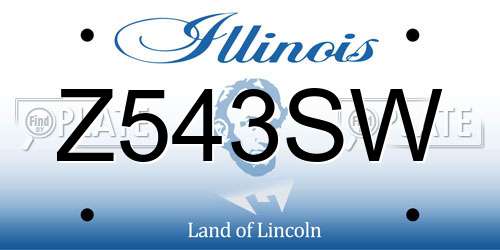 Z543SW Illinois License Plate
