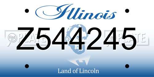 Z544245 Illinois License Plate