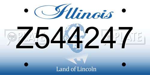 Z544247 Illinois License Plate