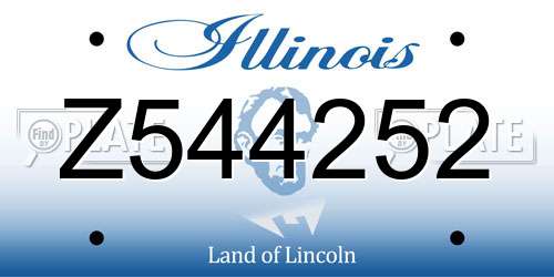 Z544252 Illinois License Plate