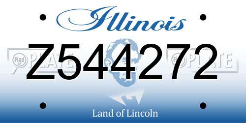 Z544272 Illinois License Plate