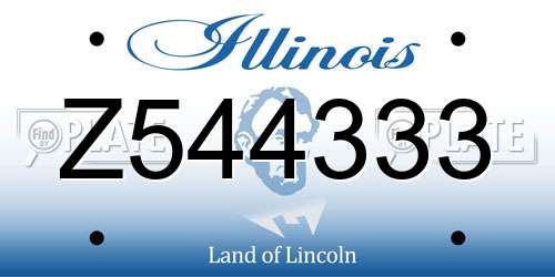 Z544333 Illinois License Plate
