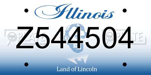 Z544504 Illinois License Plate