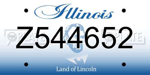 Z544652 Illinois License Plate