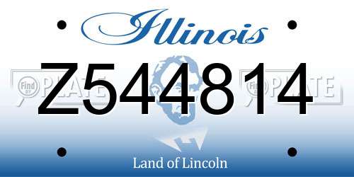 Z544814 Illinois License Plate
