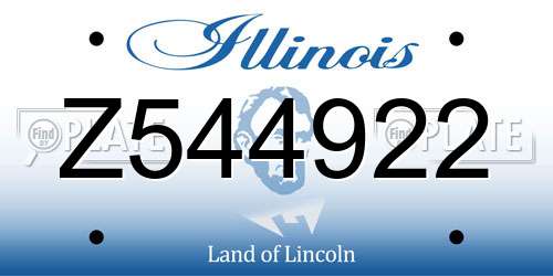 Z544922 Illinois License Plate