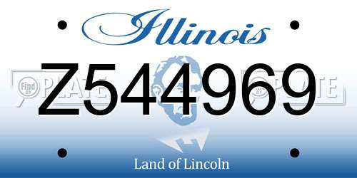 Z544969 Illinois License Plate