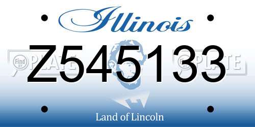 Z545133 Illinois License Plate