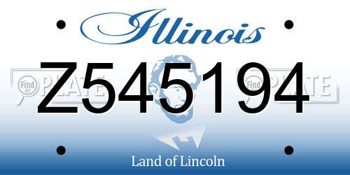 Z545194 Illinois License Plate