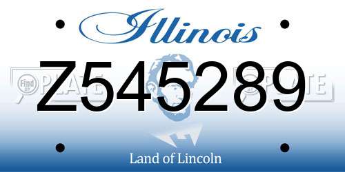 Z545289 Illinois License Plate