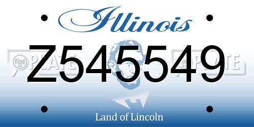 Z545549 Illinois License Plate