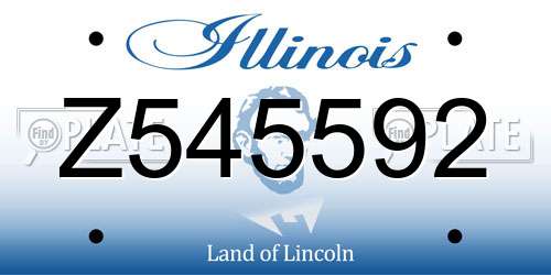 Z545592 Illinois License Plate