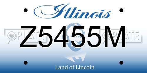 Z5455M Illinois License Plate