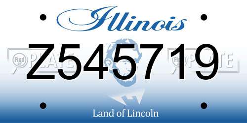Z545719 Illinois License Plate