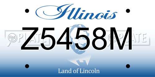 Z5458M Illinois License Plate