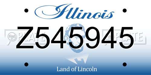 Z545945 Illinois License Plate