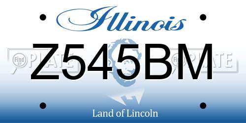 Z545BM Illinois License Plate