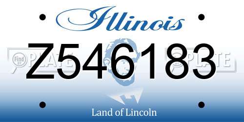 Z546183 Illinois License Plate