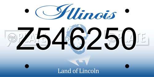 Z546250 Illinois License Plate