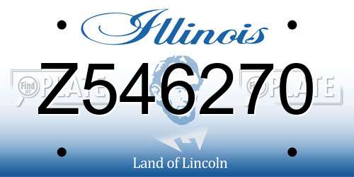 Z546270 Illinois License Plate