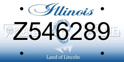 Z546289 Illinois License Plate