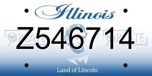 Z546714 Illinois License Plate