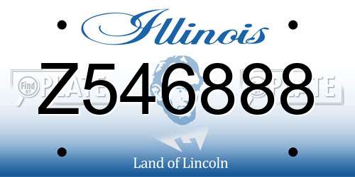Z546888 Illinois License Plate