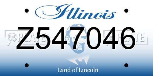 Z547046 Illinois License Plate
