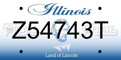 Z54743T Illinois License Plate