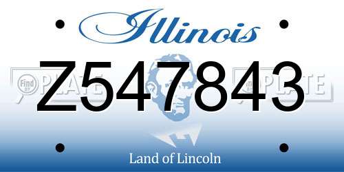 Z547843 Illinois License Plate