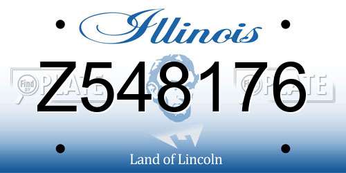 Z548176 Illinois License Plate