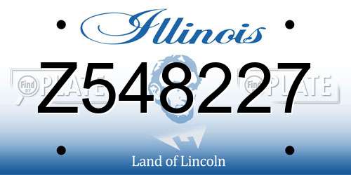 Z548227 Illinois License Plate