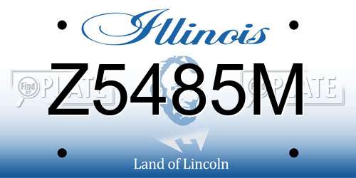 Z5485M Illinois License Plate