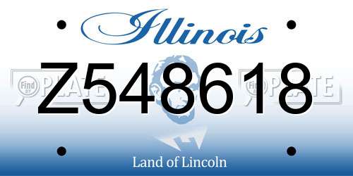 Z548618 Illinois License Plate