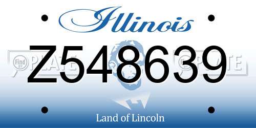 Z548639 Illinois License Plate