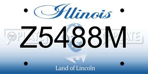 Z5488M Illinois License Plate